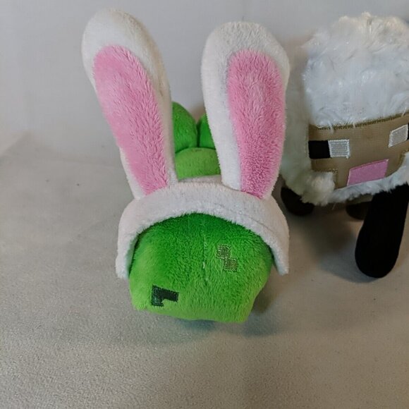 3 Minecraft Plush Lot Stuffed Toy Bunny Creeper Enderman Sheep Animal Mojang - Picture 6 of 11